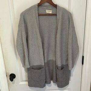 New Thread & Supply gray fuzzy cardigan